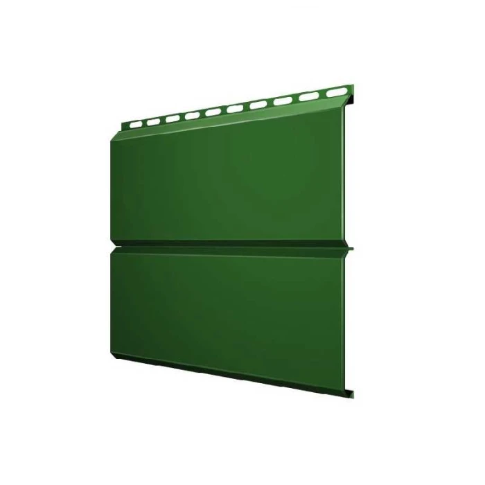 Металлический сайдинг Grand Line ЭкоБрус 0.45 мм PE с пленкой RAL 6002 лиственно-зеленый