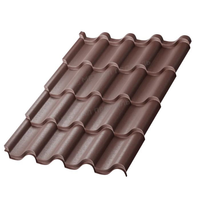Металлочерепица Металл-Профиль Монтерроса-M 0,5 VikingMP® E RAL 8017 Коричневый шоколад