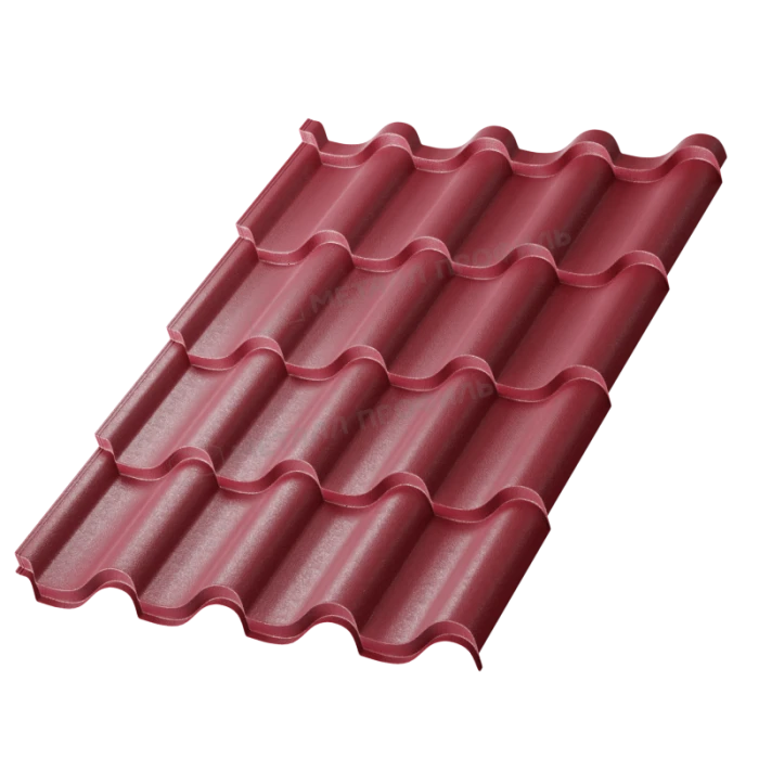 Металлочерепица Металл-Профиль Монтерроса-SL 0,5 VikingMP® E RAL 3005 Красное вино