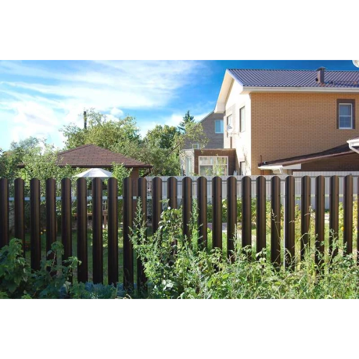 Штакетник М-образный А фигурный Grand Line 0,4 Полиэстер матовый - double RAL 7024 Мокрый Асфальт